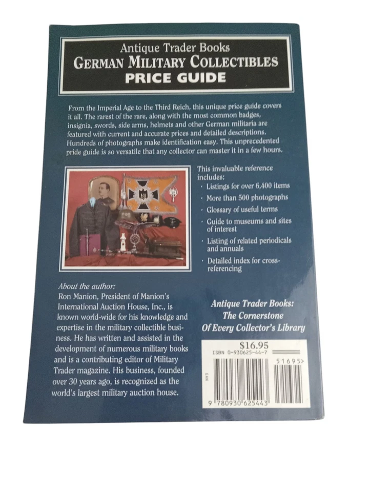 German Military Collectibles Price Guide by Ron Manion TPB Paperback Book 1999 - Image 4 of 4