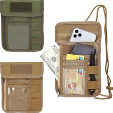 Tactical Credit ID Card Document Holder Pouch Bag Hanging Key Phone Storage Bag