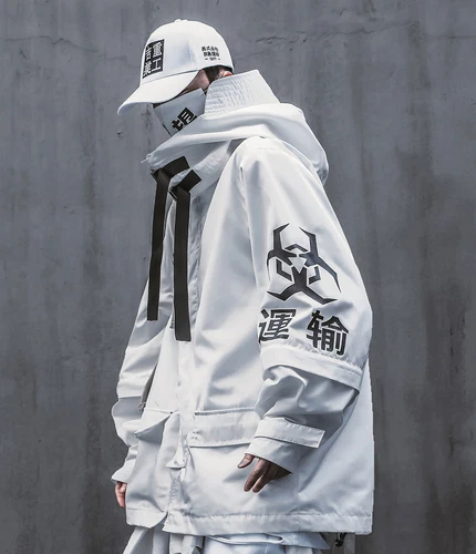 Niepce Techwear Atom Bomb Cyberpunk Windbreaker Urban Hip Hop Hooded Coat Jacket image 2