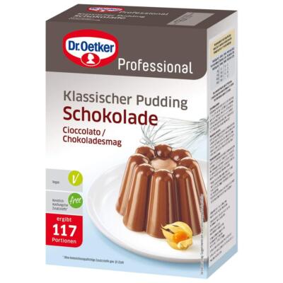 Dr. Oetker Professional Klassischer Pudding Schokolade, Puddingpulver in 0,9 kg