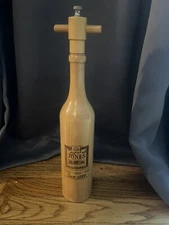 Vintage Wine Bottle Pepper Mill 14" Jones Dairy farm 1889