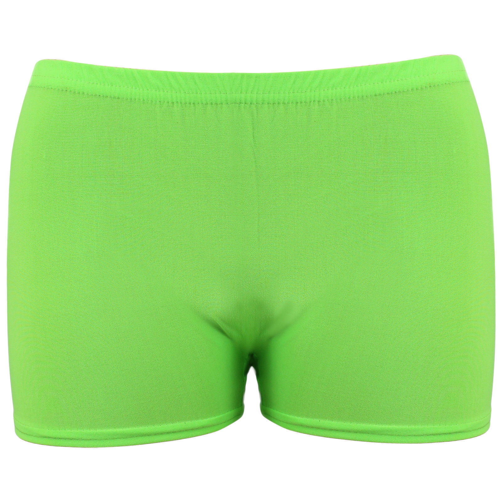Girls Microfiber Hot Pants Shorts School Dance Gym Lycra Stretch Shorts