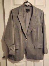 Eloquii Premier Womens Lightweight Single Button Bi-Stretch Work Blazer Size 28