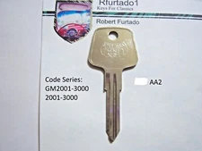 Key Blank for Vintage MG, Jaguar, Audi, ignition 70's (see code series) AA2