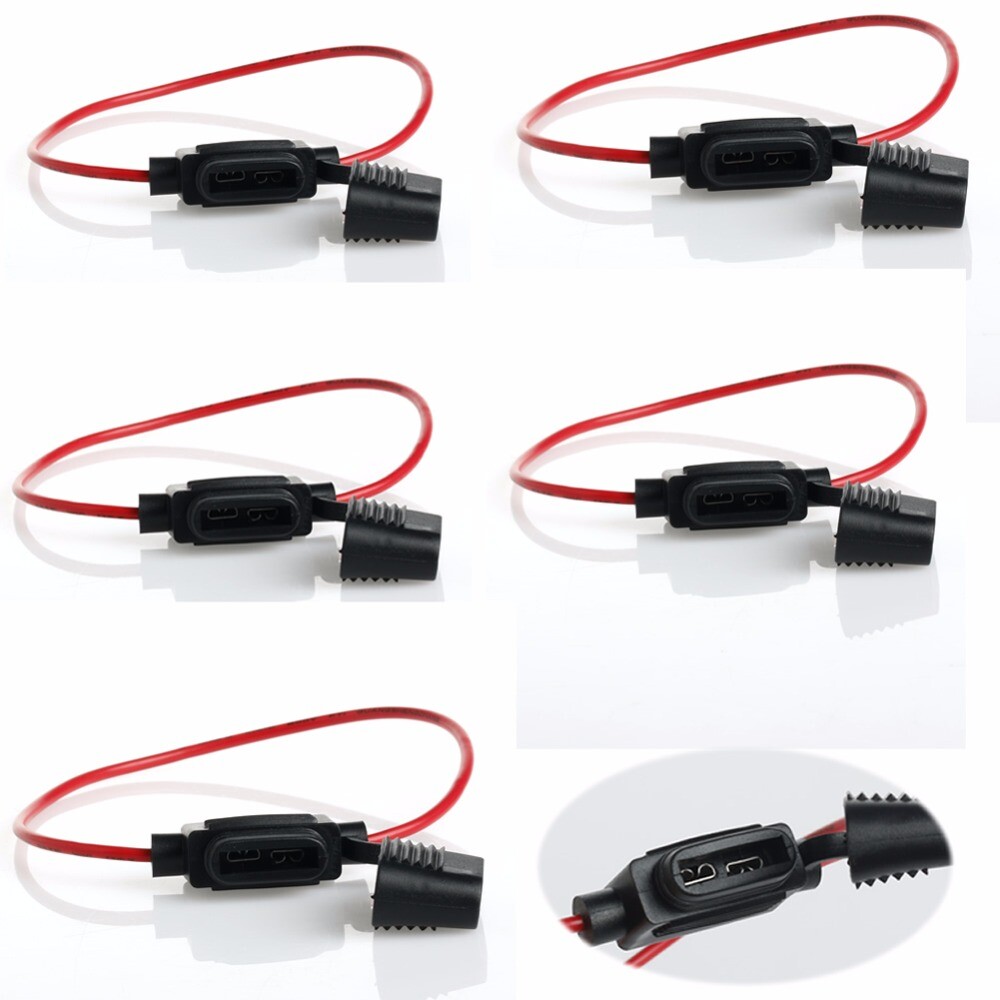5x Inline Fuse Holder & Cable 12V 30A Blade Fuses Splash Proof Bike Car Van Boat eBay