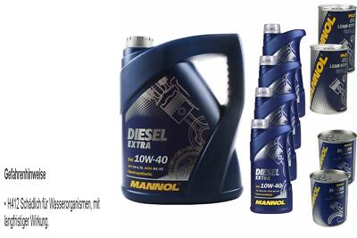 9L Motoröl MANNOL SAE 10W-40 DIESEL EXTRA 2xLeak-Stop+Motor Doctor