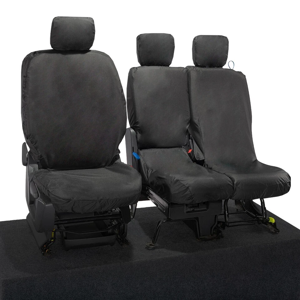 FUNDAS ASIENTO DELANTERAS PEUGEOT PARTNER 2018 EN ADELANTE A MEDIDA E IMPERMEABLES NEGRAS 403 Foto 3 de 4