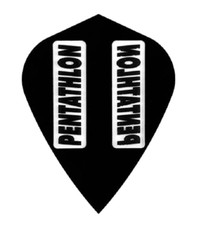 PENTATHLON Black Kite Dart Flights - 100 Micron - 5 sets 15 flights w/tracking