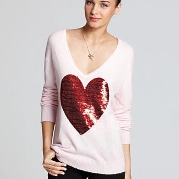 Sequin heart best sale sweater