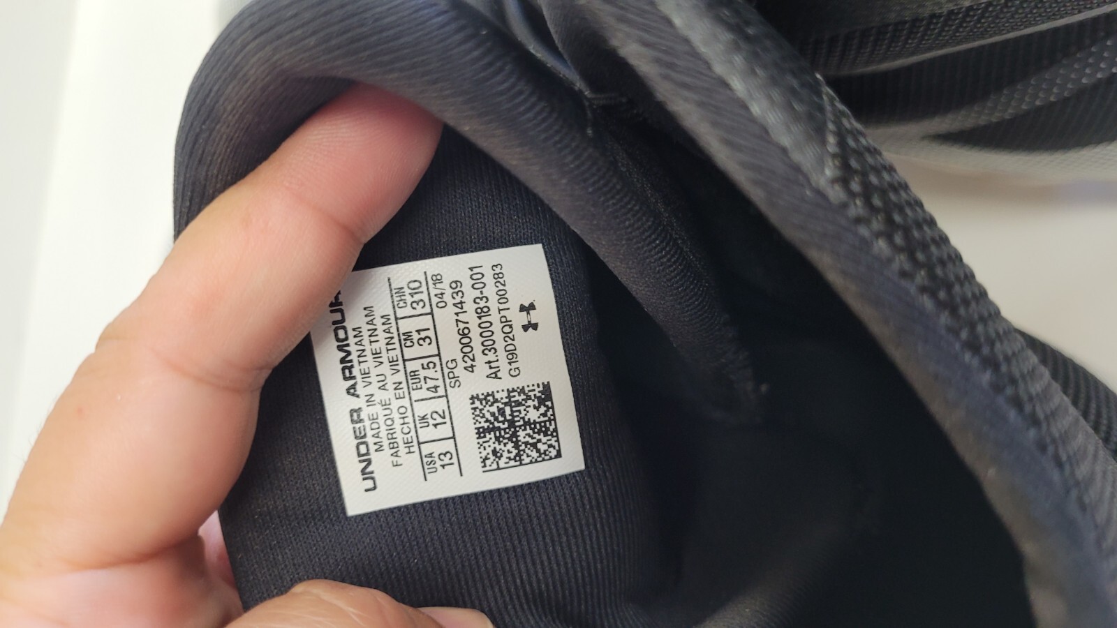 Under Armour Highlight Football Cleats Size 13 Mens Black White Lace Up Logo thumbnail 3