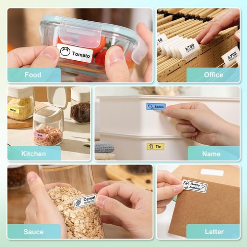 Label Maker Machine with Tape, P21 Bluetooth Label Printer, Wireless Mini Label - Picture 7 of 12