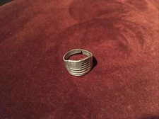 Vintage Cerial Ring with American Flag Image Aluminum Sizable Hong Kong