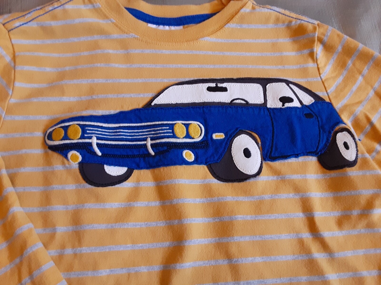vintage CAR Graphic hanna andersson womens striped Shirt small image 5