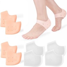 4 Silikon Fersenschoner Fersensporn Gelsocken Fersenpolster Einlegesohlen Schutz