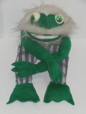 VINTAGE 25 1/2" GOOGLY BIG EYED BIG MOUTH GREEN FROG HAND PUPPET VERY CLEAN