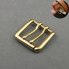 1pc Replacement Solid Brass Belt Buckle Double Prong Roller Fits 1-1/2" Wide