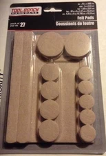 Tool Bench Hardware Pack Of 27 Felt Pads Pad New In Package And Free Shipping