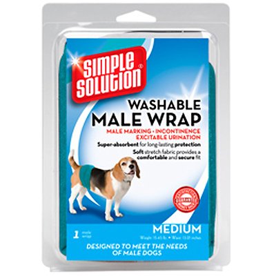 Simple Solution waschbar männlich Hund Umwicklung - mittelgroß