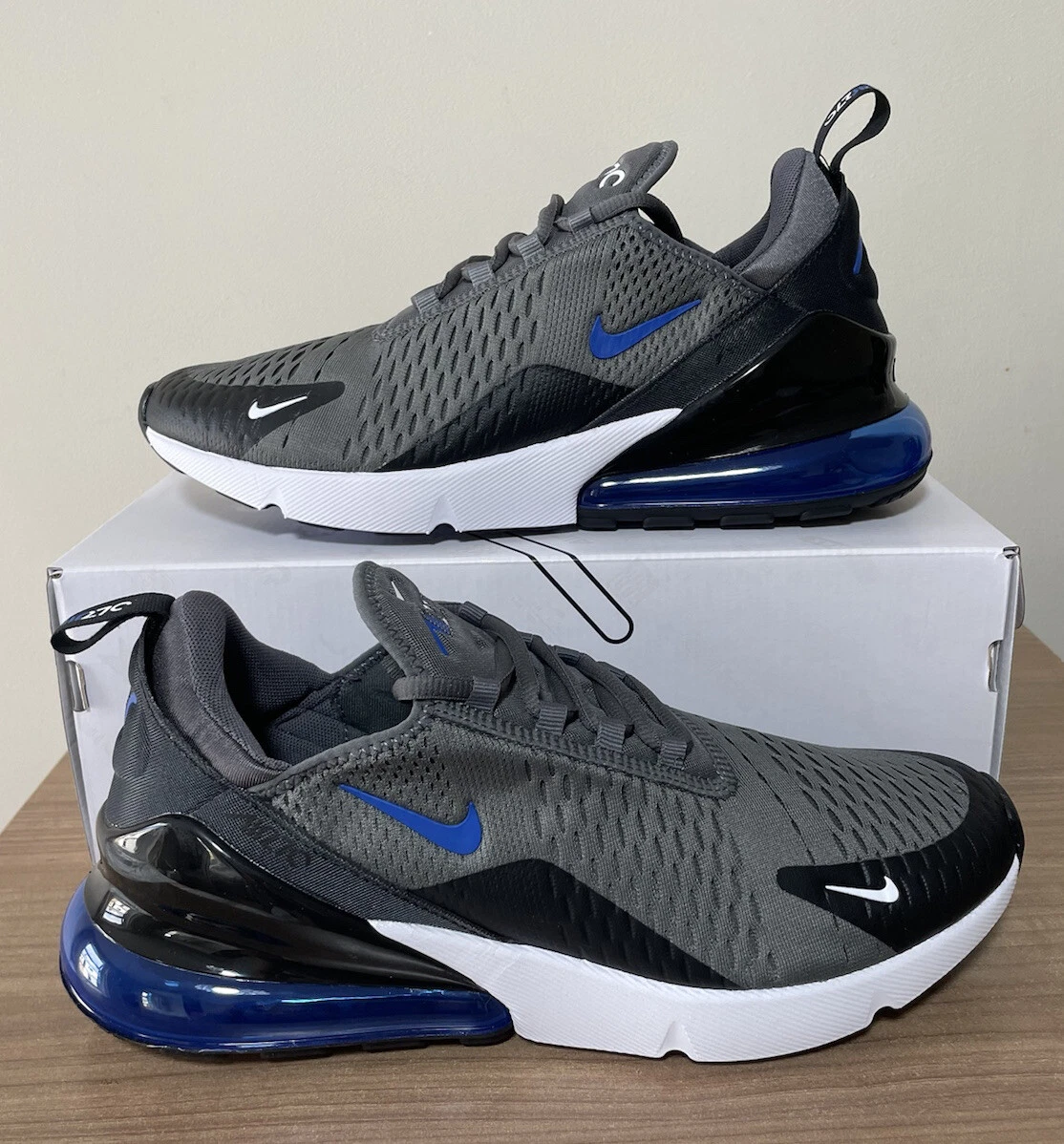 NIKE AIR MAX 270 IRON GREY TRAINERS SIZE UK9.5 EUR44.5 US10.5