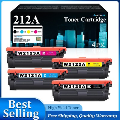 212A Toner 4PK w/Chip for 212X HP Enterprise M555x M578 M554dn, MFP M578f