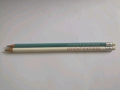 2 x Retro Werbestifte aus dem Orient Express - blau & weiß - 80er Jahre