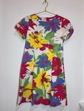 See by Chloe Womens Short Sleeve Scoop Neck Floral Dress Multicolor Size  44/8