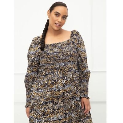knee length dresses for ladies Olive Smocked Midi Dress | Regular and Plus Size main image 0