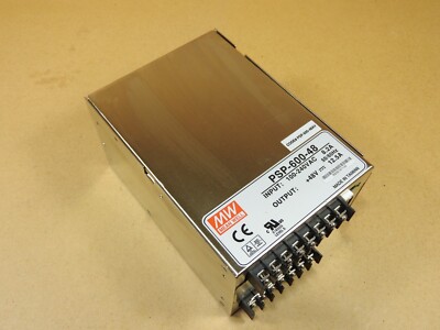 Mean Well PSP-600-48 AC/DC Enclosed power supply, 48V, 12.5A - Used, Spec in Pic
