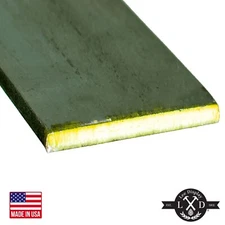 Solid Flat Bar Steel Plate - Hot Rolled Plain Metal Stock - 1/8'' X 2'' X 3FT