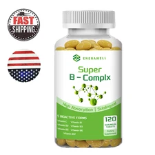 Vitamin B Complex Capsules-with B1,B2,B3,B5,B6,B12 Energy Support Immune Booster