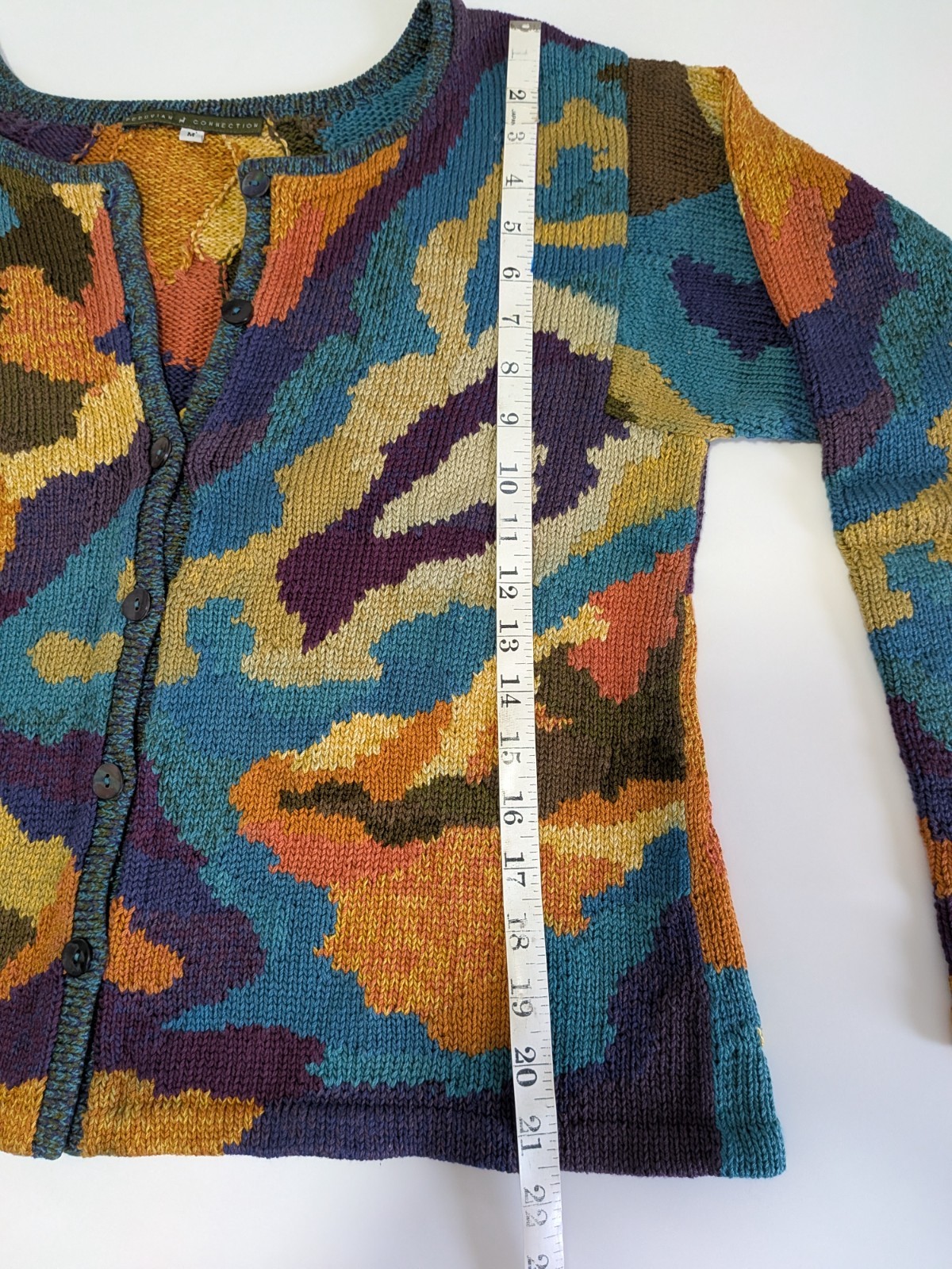 Gorgeous Multi-colored Peruvian Connection Cardig… - image 5