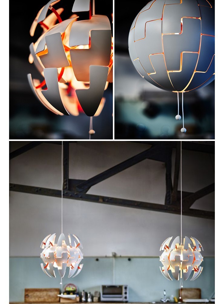 IKEA PS 2014 Copper & White Death Star Pendant Light 303.114