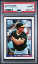 1991 BOWMAN #234 MARK MCGWIRE PSA 10
