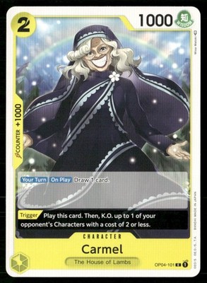 2023 Kingdoms of Intrigue Carmel Character / Yellow/The House of Lambs #OP04-101