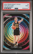 2024 PANINI PRIZM DRAFT PICKS COLOR WHEEL #6 CAITLIN CLARK ROOKIE RC PSA