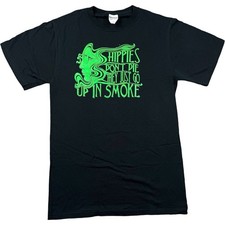 Jerzees T Shirt Small Black Graphic Green Summer Outdoors T Shirt Y2K Tee S