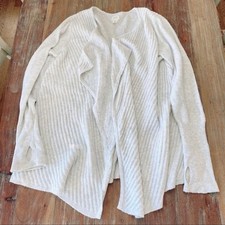 Sigrid Olsen XL Oatmeal Sweater Cardigan with Thumbholes