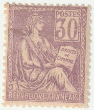 ♣ France Mouchon N° 115 Neuf * 30c Violet Tres Beau Timbre