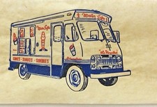 Original Vintage Mister Softee Ice Cream Truck Iron On Transfer Mr Softee