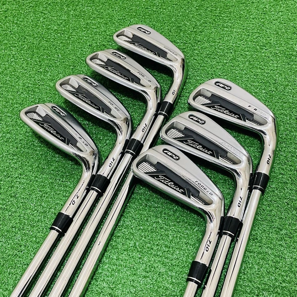 ◼️7pcs◼️ Titleist AP2 710 Iron Set 7clubs 4-9,Pw Shaft NS PRO V90 Flex S Used - Image 2 of 4