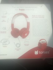 Tonies 10002558 Foldable Wired Headphones for Kids, Red