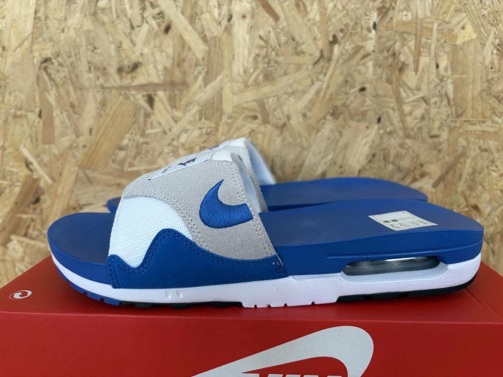 Nike AIR MAX 90 Slides UK 5.5 EU 39 bianco blu royal FJ4007 001