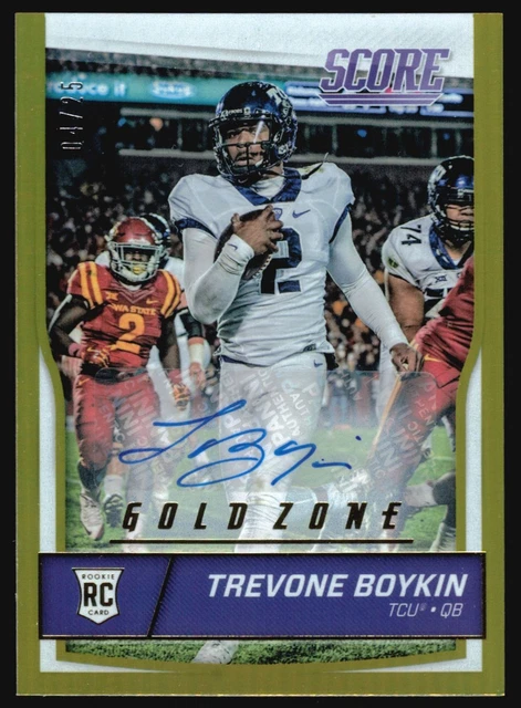 2016 Panini Score Gold Zone TREVONE BOYKIN Rookie Autogramm /25 #343