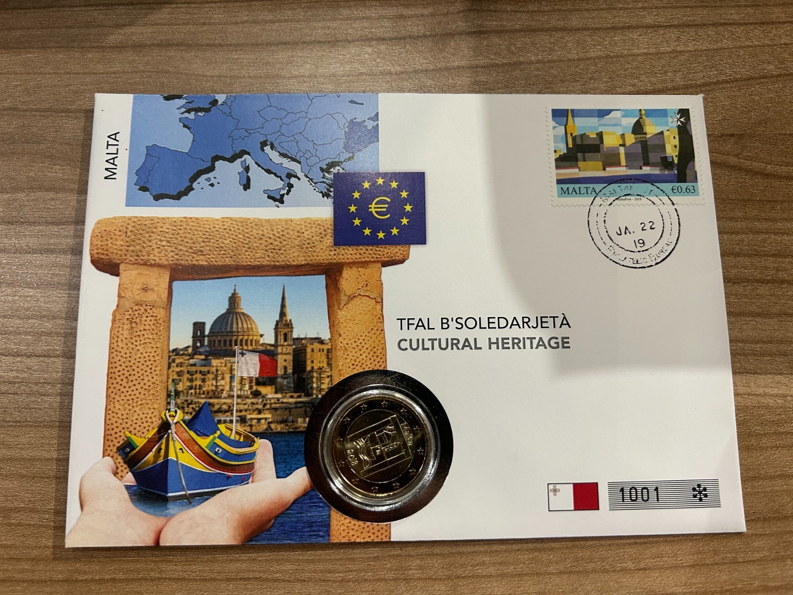 Malte , 2 Euro 2018 , Patrimoine Culturel , Lettre Numismatique