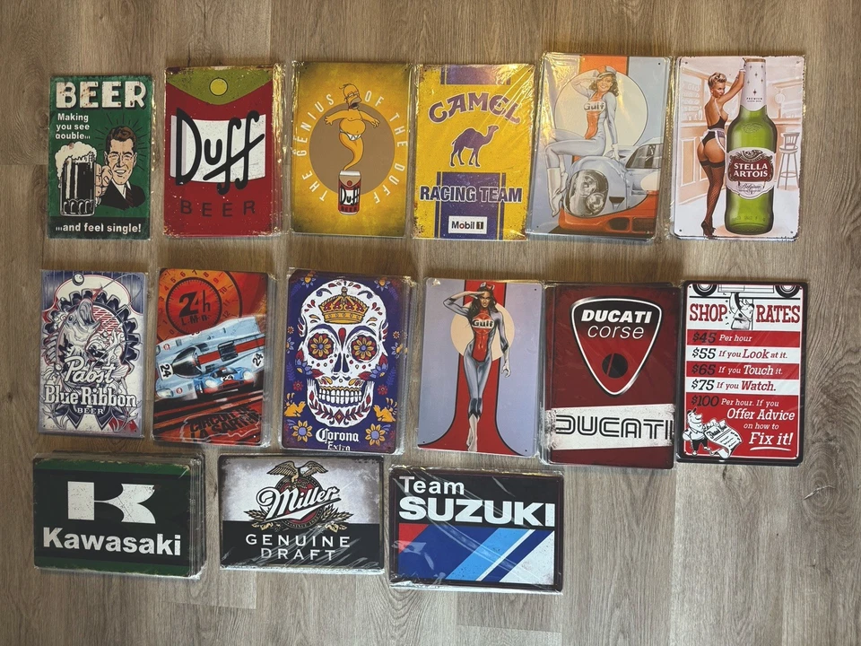 LEER INSTRUCCIONES - Letrero de metal decoración de pared - Compre 1 y obtenga 1 gratis 12 X 8 Foto 2 de 3