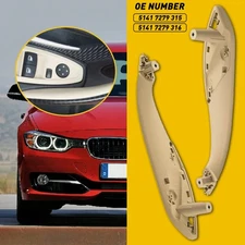 2Pcs Beige ABS Inner Interior Door Pull Handle Armrest Panel for BMW F30 F35