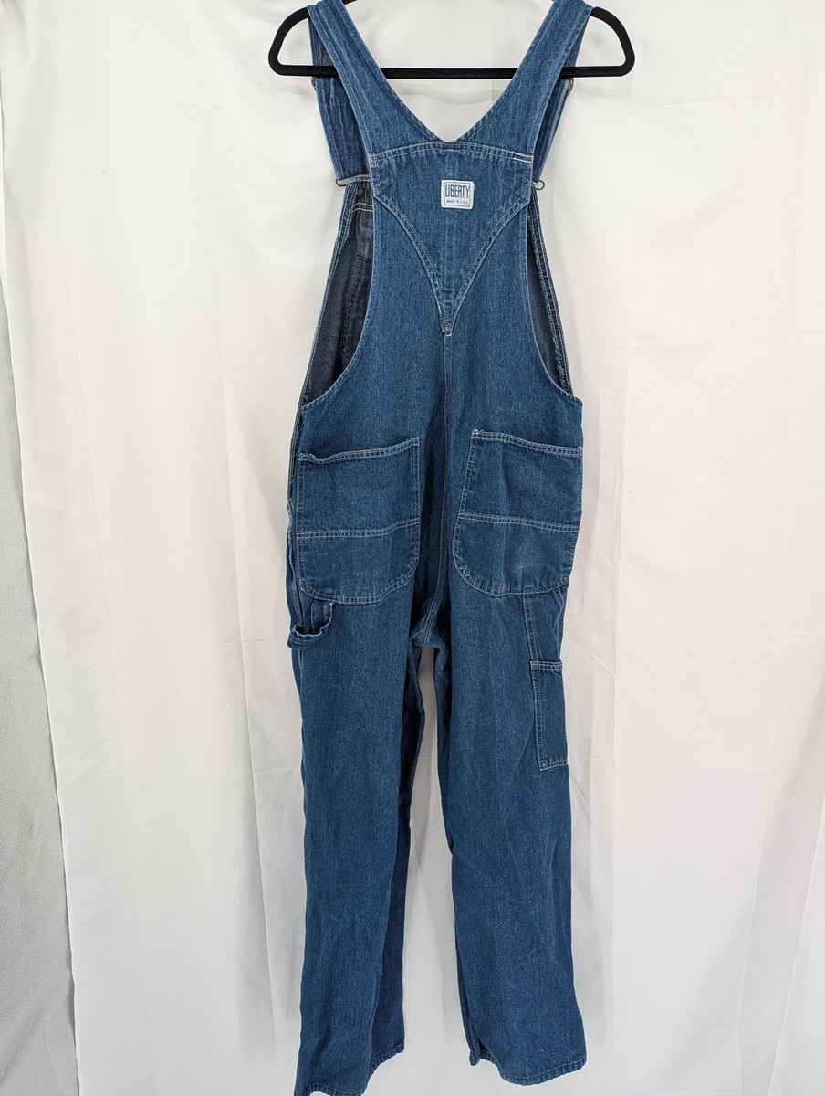 Vintage Liberty Bib Overalls Mens 36x29 Blue Denim Carpenter