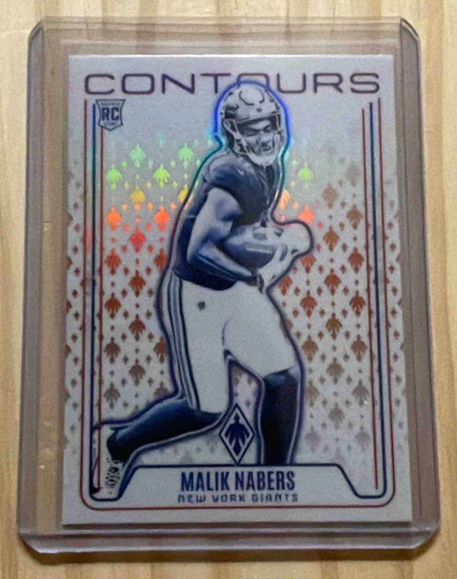2024 Panini Phoenix Malik Nabers Contours Orange #CON-MNS RC Giants