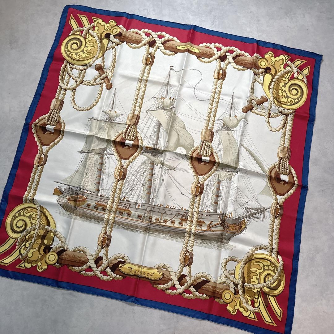 HERMES Carre 90 Silk 100% Scarf Multicolor Authentic G12121796