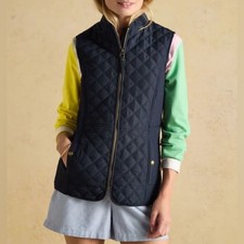 Tommy Hilfiger Navy Blue Quilted Full Zip Vest with Side Zip Pockets